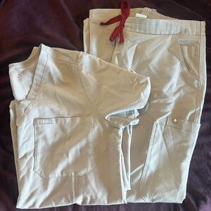 Figs Scrub Set CEMENT-GREY COLOR! (PO#1367 Top & Bottom)